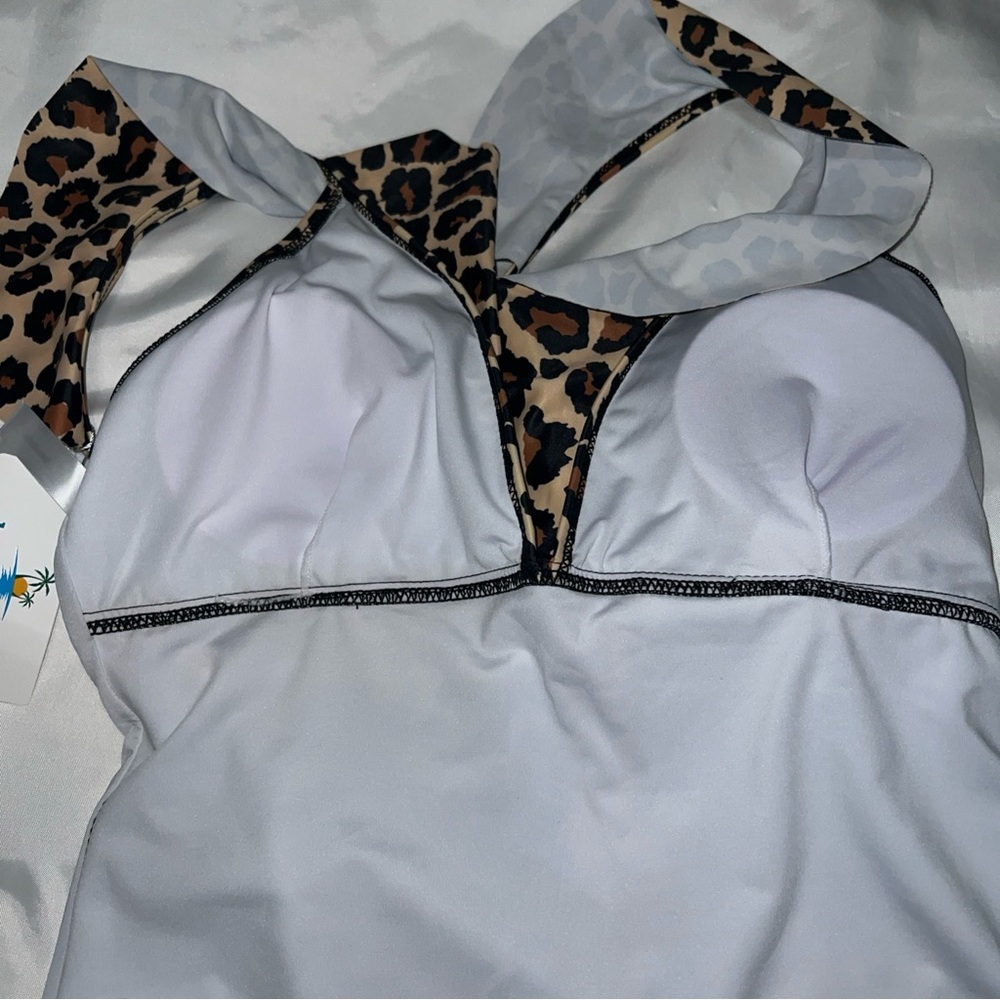 Leopard Print Women's Tankini M, nwt - Picture 5 of 7